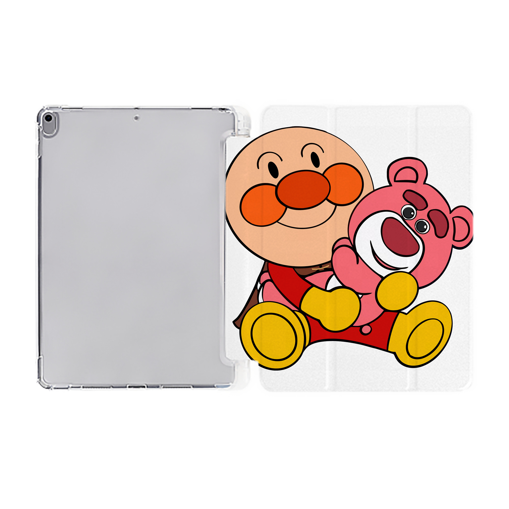 （画像用） アンパンマン Anpanman IPad ケース ペン収納付き 三つ折りスタンド PUレザー×シリコン 対応機種9.5/10.5/10.9インチ